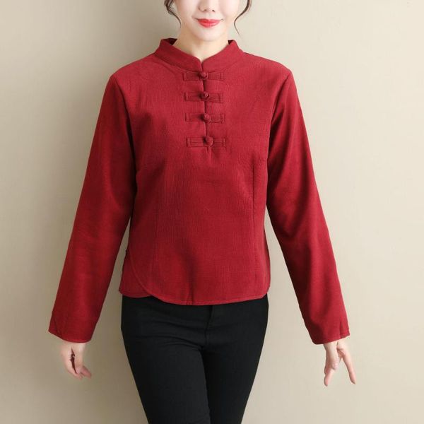 women's blouses & shirts women autumn and winter corduroy jacket stand collar slim blouse long sleeves pure color shirt d033, White
women's blouses & shirts women autumn and winter corduroy jacket stand collar slim blouse long sleeves pure color shirt d033, White
