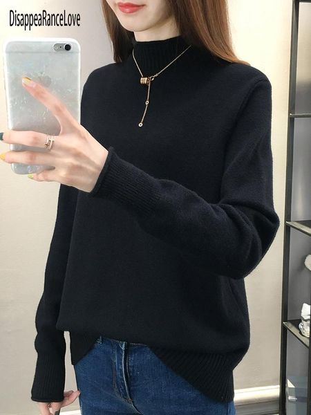 women's sweaters disappearancelove women turtleneck 2021 thick warm pullover cashmere jumper soft oversized knitwear sweater korean, White;black
women's sweaters disappearancelove women turtleneck 2021 thick warm pullover cashmere jumper soft oversized knitwear sweater korean, White;black