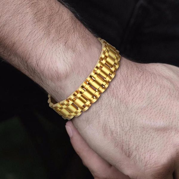 bracelet for men 17mm stainless steel watchband bracelets mens jewelry link, chain, Black
bracelet for men 17mm stainless steel watchband bracelets mens jewelry link, chain, Black