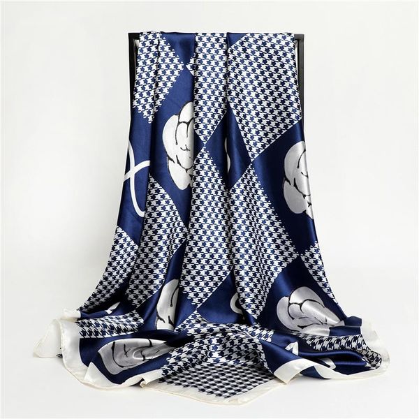 scarves 2021 square silk scarf women shawls lady headband vintage hijab neckerchief bow flower print female hair bandana, Blue;gray
scarves 2021 square silk scarf women shawls lady headband vintage hijab neckerchief bow flower print female hair bandana, Blue;gray