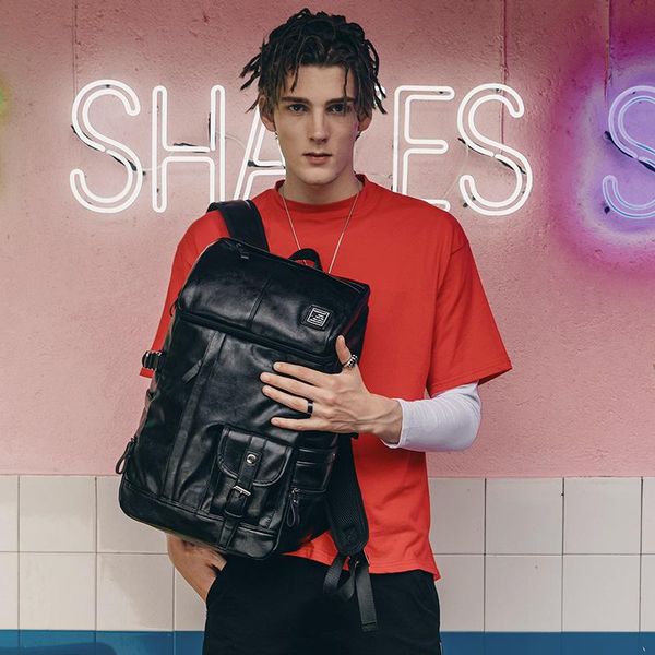 backpack men leather school bag for college simple design casual mochila travel backpacks
backpack men leather school bag for college simple design casual mochila travel backpacks