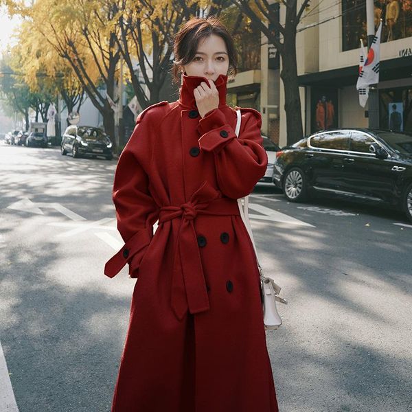woolen coats women autumn winter hepburn style thicken warm double-breasted over-knee cashmere wool outwear casaco feminino women's & b, Black
woolen coats women autumn winter hepburn style thicken warm double-breasted over-knee cashmere wool outwear casaco feminino women's & b, Black