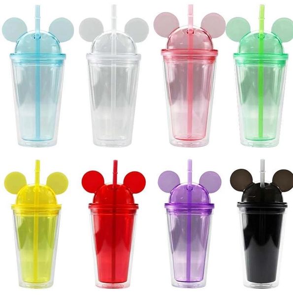 15oz mouse ear tumblers with dome lid 450ml acrylic cups straws double walled clear travel mugs cute child kid water bottles dhl ship
15oz mouse ear tumblers with dome lid 450ml acrylic cups straws double walled clear travel mugs cute child kid water bottles dhl ship