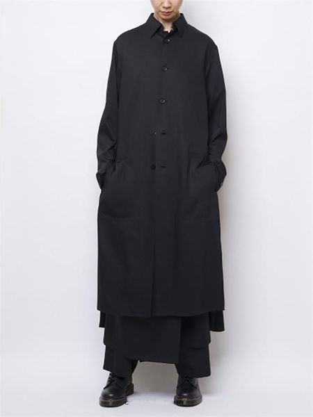 men's casual shirts spring and autumn long windbreaker type outer wear sleeves shirt loose cotton collar irregular back pleated, White;black
men's casual shirts spring and autumn long windbreaker type outer wear sleeves shirt loose cotton collar irregular back pleated, White;black