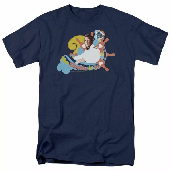 the love boat the doctor is in t shirt mens licensed classic tv show navy, White;black
the love boat the doctor is in t shirt mens licensed classic tv show navy, White;black