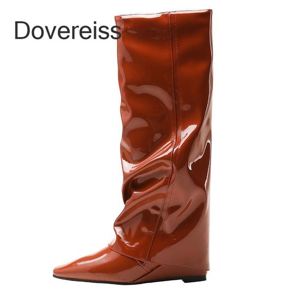 boots dovereiss fashion winter elegant pure color brown concise mature pointed toe retro green genuine leather knee high 42, Black
boots dovereiss fashion winter elegant pure color brown concise mature pointed toe retro green genuine leather knee high 42, Black