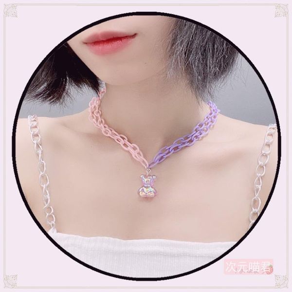 pendant necklaces dark lolita girl jk punk bear chain pendants rock disco necklace choker clavicle cool, Silver
pendant necklaces dark lolita girl jk punk bear chain pendants rock disco necklace choker clavicle cool, Silver