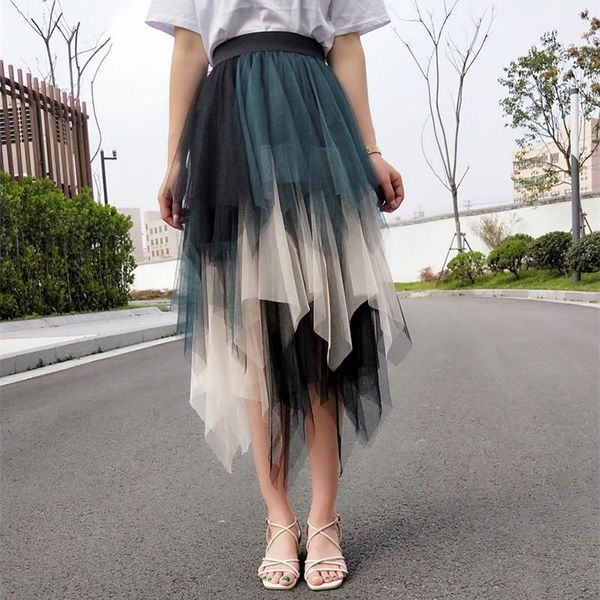 skirts 2021 summer elastic high waist thin mesh cake skirt simple irregular all-match casual women a-line, Black
skirts 2021 summer elastic high waist thin mesh cake skirt simple irregular all-match casual women a-line, Black