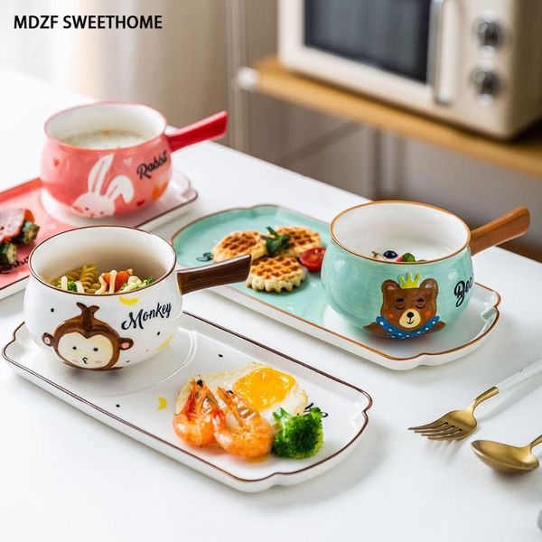 dishes & plates creative children's breakfast table suit one cute cartoon animals eat household single oatmeal ceramic dinnerware set
dishes & plates creative children's breakfast table suit one cute cartoon animals eat household single oatmeal ceramic dinnerware set