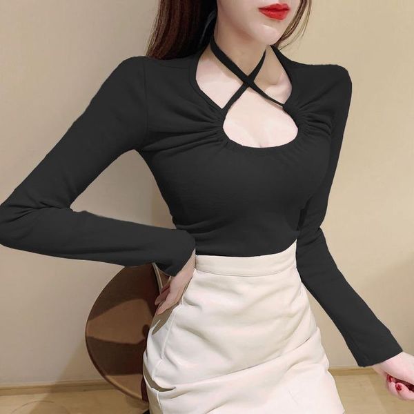 women's t-shirt sweet girl korean gentle fairy niche design slim elegant chic woman bandage multiple ways to wear long sleeve top, White
women's t-shirt sweet girl korean gentle fairy niche design slim elegant chic woman bandage multiple ways to wear long sleeve top, White
