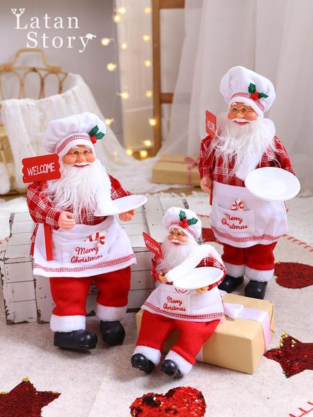 christmas decorations santa claus dolls standing figurine holiday decoration ornaments layout window
christmas decorations santa claus dolls standing figurine holiday decoration ornaments layout window