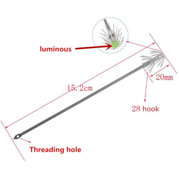 stainless steel squid hooks 10pcs luminous lure umbrella ring sea needle ocs cuttlefish accessories saltwater fishing tools
stainless steel squid hooks 10pcs luminous lure umbrella ring sea needle ocs cuttlefish accessories saltwater fishing tools