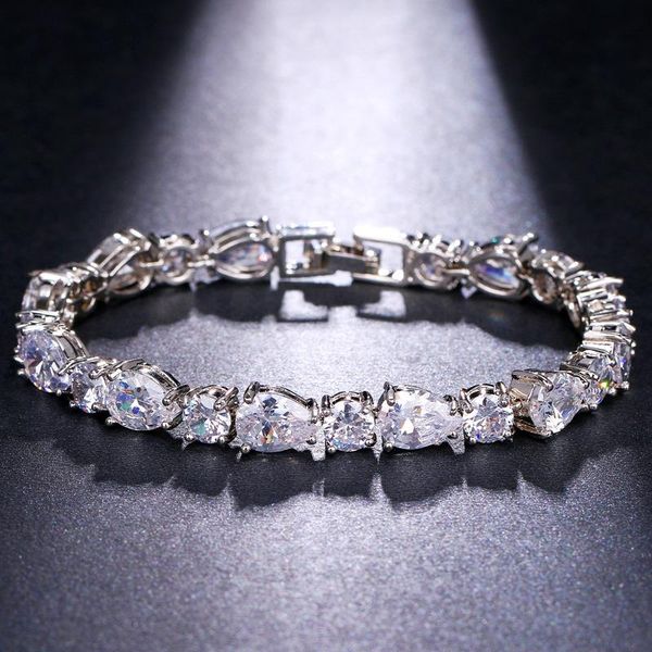 link, chain ksra elegant shiny zircon bracelet for women personnalisé wedding bridal bangle & jewelry prom party charm accessories, Black 
link, chain ksra elegant shiny zircon bracelet for women personnalisé wedding bridal bangle & jewelry prom party charm accessories, Black