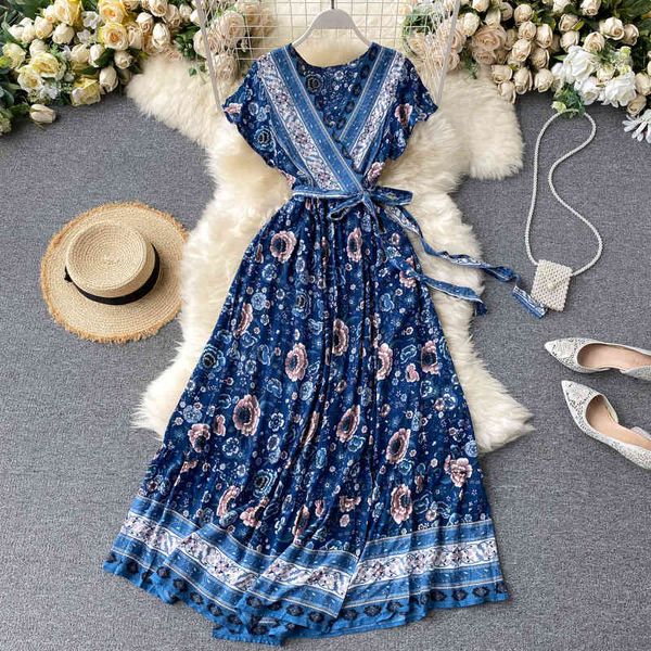 bohemian women print long dress summer high waist short sleeve a-line beach es vintage casual ladies fashion 210426, Black;gray
bohemian women print long dress summer high waist short sleeve a-line beach es vintage casual ladies fashion 210426, Black;gray