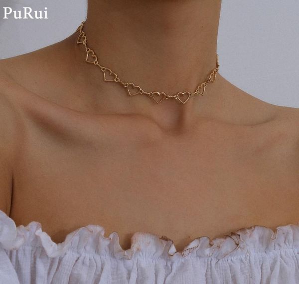 love heart link choker necklaces for women gothic single layer gold color collar necklace valentines gift fashion jewelry pendant, Silver
love heart link choker necklaces for women gothic single layer gold color collar necklace valentines gift fashion jewelry pendant, Silver