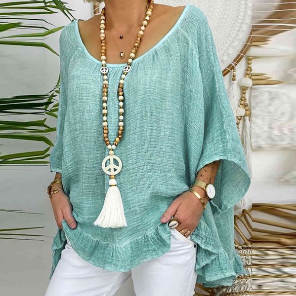 summer women blouse 5xl plus size linen blouses three quarter sleeve beach shirt office work shirts blusas feminina 2021 x0521, White
summer women blouse 5xl plus size linen blouses three quarter sleeve beach shirt office work shirts blusas feminina 2021 x0521, White