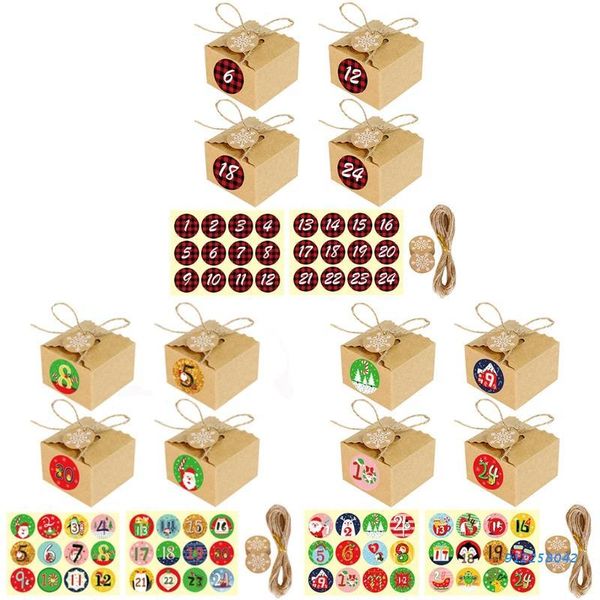 christmas decorations 24 sets kraft paper candy gift boxes with number stickers straps for storage
christmas decorations 24 sets kraft paper candy gift boxes with number stickers straps for storage