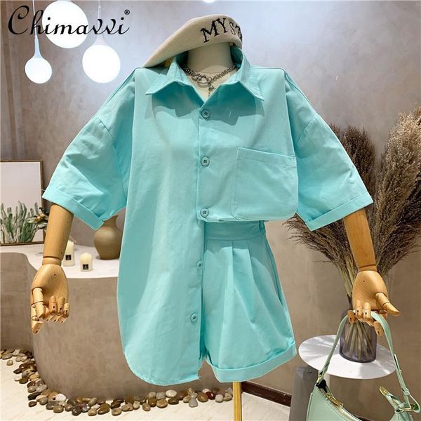 women's tracksuits 2021 summer casual elegant sweet single breasted blouse loose wiide leg shorts two-piece suit fashion, Gray
women's tracksuits 2021 summer casual elegant sweet single breasted blouse loose wiide leg shorts two-piece suit fashion, Gray
