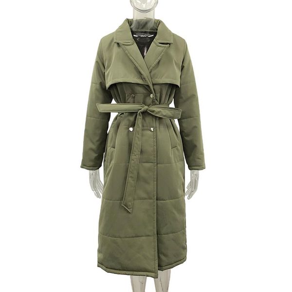 women's down & parkas malina long turn collar women fashion double breasted coats elegant tie belt cotton jackets female ladies, Black
women's down & parkas malina long turn collar women fashion double breasted coats elegant tie belt cotton jackets female ladies, Black