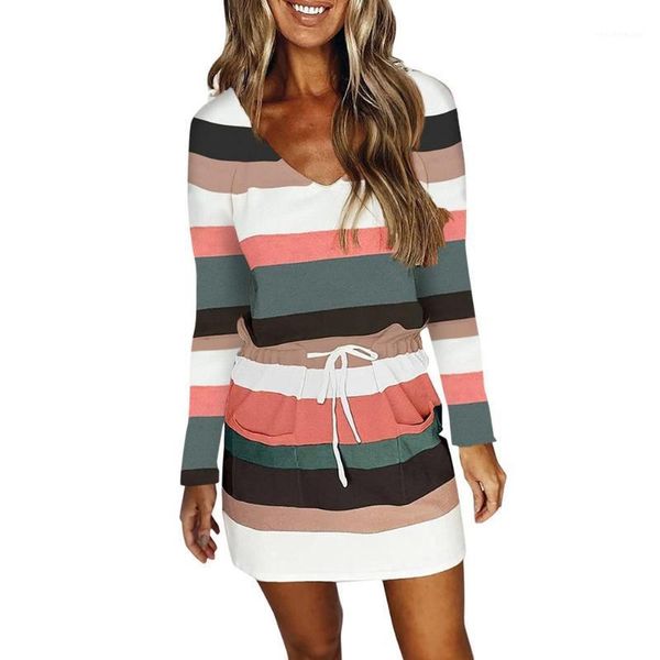 casual dresses summer women's dress striped drawstring plus size v-neck long sleeve ladies pocket beach 2021, Black;gray
casual dresses summer women's dress striped drawstring plus size v-neck long sleeve ladies pocket beach 2021, Black;gray