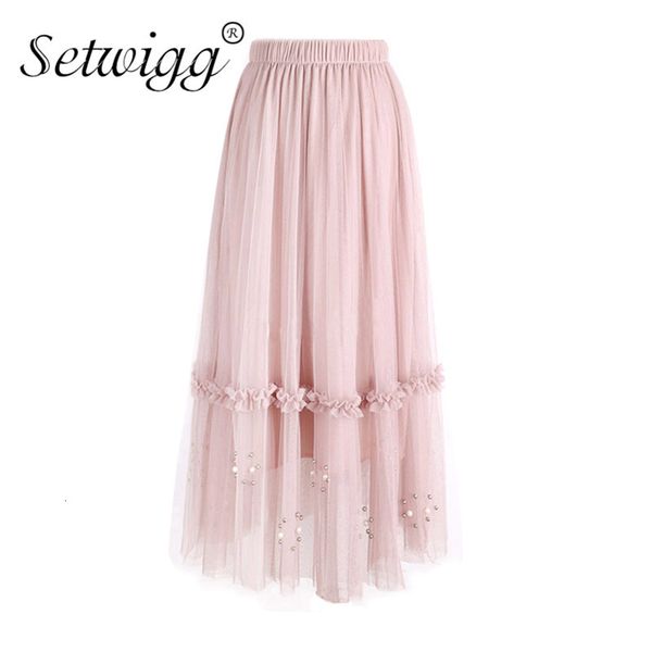 skirts spring sweet beaded 3-layer tulle patchwork a-line long lolita flounced lace mesh pleated mid-calf skirts, Black
skirts spring sweet beaded 3-layer tulle patchwork a-line long lolita flounced lace mesh pleated mid-calf skirts, Black
