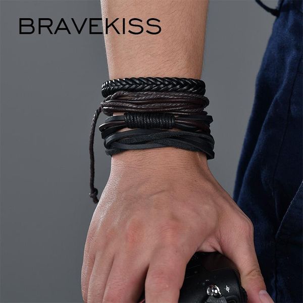 1set (4pcs) leather strand bracelet men multilayer punk wristband wrap vintage jewelry bpb0471 beaded, strands, Black
1set (4pcs) leather strand bracelet men multilayer punk wristband wrap vintage jewelry bpb0471 beaded, strands, Black