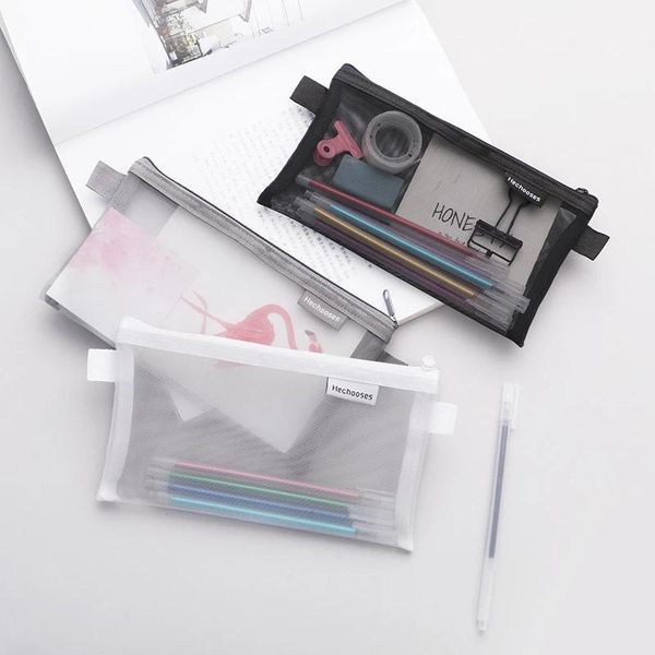 pencil cases simple transparent mesh case storage bag student exam special portable large capacity stationery
pencil cases simple transparent mesh case storage bag student exam special portable large capacity stationery