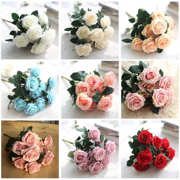 decorative flowers & wreaths 10 heads rose artificial bouquets home decor wedding decoration plants bride holding flower fake for party
decorative flowers & wreaths 10 heads rose artificial bouquets home decor wedding decoration plants bride holding flower fake for party