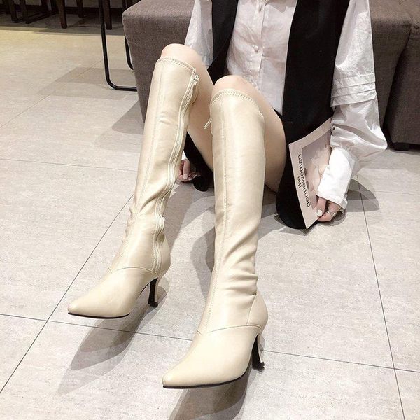 boots women's shoes 2021 autumn winter high heels fashion women pointed toe knee-length gladiator femme designer mujer, Black
boots women's shoes 2021 autumn winter high heels fashion women pointed toe knee-length gladiator femme designer mujer, Black