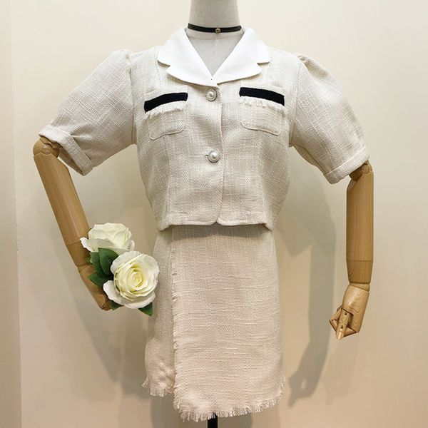 pants summer clothes for women tweed two pieces together short sleeves harvest elegant suit shorts 2 piece women's ensemble, White
pants summer clothes for women tweed two pieces together short sleeves harvest elegant suit shorts 2 piece women's ensemble, White