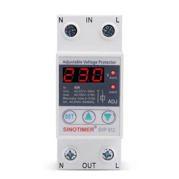 smart home control sinotimer svp-912 220v din rail adjustable recovery reconnect over and under voltage protective device protector relay
smart home control sinotimer svp-912 220v din rail adjustable recovery reconnect over and under voltage protective device protector relay