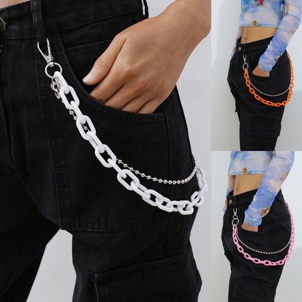 belts fashion collocation street style acrylic punk hip hop keychains trousers chain jewelry, Black;brown
belts fashion collocation street style acrylic punk hip hop keychains trousers chain jewelry, Black;brown
