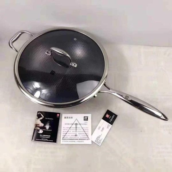 double-sided honeycomb 34cm304 stainless steel pot physical non-stick classic chinese wok 2 pieces pans
double-sided honeycomb 34cm304 stainless steel pot physical non-stick classic chinese wok 2 pieces pans