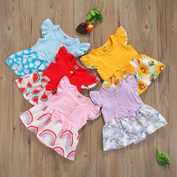 girl's dresses summer born baby girls clothing cute floral printed ruffle romper sleeve jumpsuit headband 2pcs outfit sunsuit 0-18m, Red;yellow
girl's dresses summer born baby girls clothing cute floral printed ruffle romper sleeve jumpsuit headband 2pcs outfit sunsuit 0-18m, Red;yellow