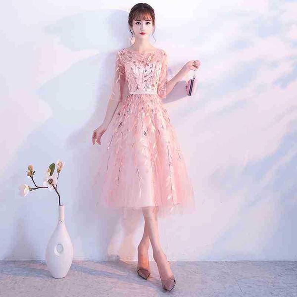 party dresses 2021 short evening half sleeve pink lace sequins appliques ribbons prom gowns ruched vestido de noche, White;black
party dresses 2021 short evening half sleeve pink lace sequins appliques ribbons prom gowns ruched vestido de noche, White;black