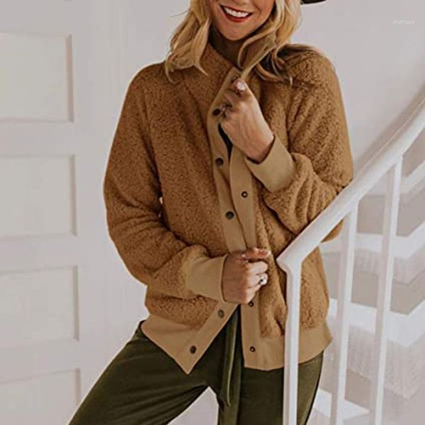 women's wool & blends winter lamb fleece jacket streetwear women single breasted with pocket thick coats jackets casual loose autumn co, Black
women's wool & blends winter lamb fleece jacket streetwear women single breasted with pocket thick coats jackets casual loose autumn co, Black
