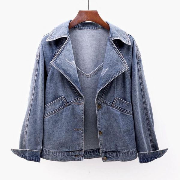 women's jackets 2021 autumn fashion denim jacket women plus size slim pocket suit collar long sleeve short jeans coat female outerwear, Black;brown
women's jackets 2021 autumn fashion denim jacket women plus size slim pocket suit collar long sleeve short jeans coat female outerwear, Black;brown
