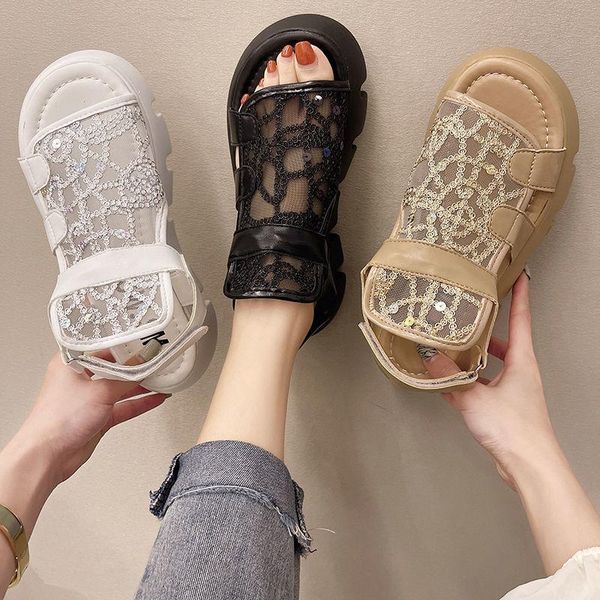 sandals european station 2021summer organza platform muffin wedge peep toe piano bottom roman women's shoes, Black
sandals european station 2021summer organza platform muffin wedge peep toe piano bottom roman women's shoes, Black