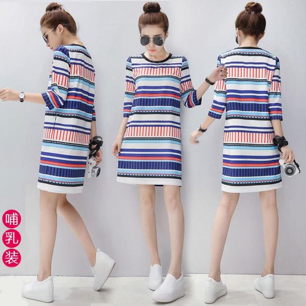 maternity dresses 54155# nursing clothing loose stylish striped dress pregnant women pregnancy, White
maternity dresses 54155# nursing clothing loose stylish striped dress pregnant women pregnancy, White