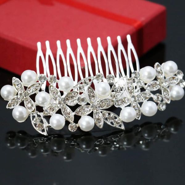 hair clips & barrettes trendy beautiful floral wedding tiara sparkling silver plated pearl bridal combs hairpin jewelry accessories, Golden;silver
hair clips & barrettes trendy beautiful floral wedding tiara sparkling silver plated pearl bridal combs hairpin jewelry accessories, Golden;silver