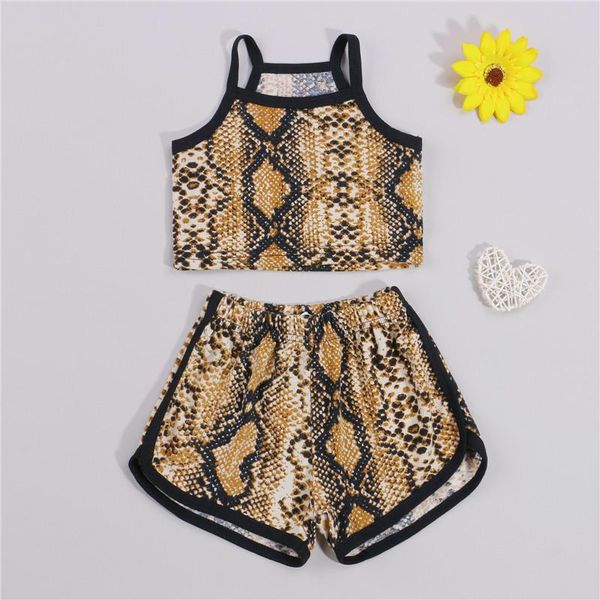 clothing sets fashionable little girls outfit, summer toddlers creative snakeskin grain sleeveless + shorts set, White
clothing sets fashionable little girls outfit, summer toddlers creative snakeskin grain sleeveless + shorts set, White