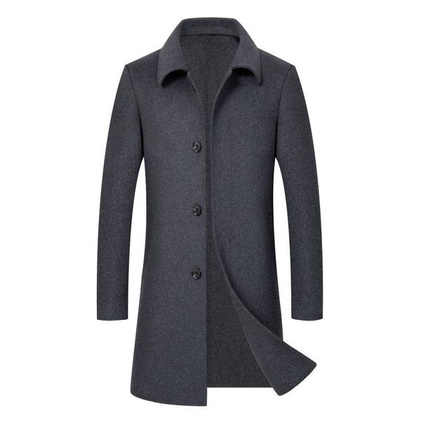 men's wool & blends coats jackets autumn winter cashmere coat men lapel mid - aged 's, Black
men's wool & blends coats jackets autumn winter cashmere coat men lapel mid - aged 's, Black