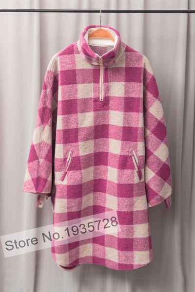 women's wool & blends ladies 2021 autumn and winter clothing retro temperament plaid cloak lapel woolen shawl coat, Black
women's wool & blends ladies 2021 autumn and winter clothing retro temperament plaid cloak lapel woolen shawl coat, Black