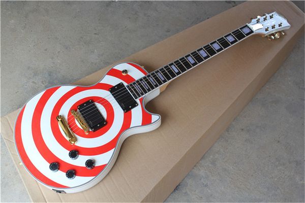 custom shop zakk wylde bullseye red & black electric guitar mahogany body neck emg passive pickups golden hardware 6 strings
custom shop zakk wylde bullseye red & black electric guitar mahogany body neck emg passive pickups golden hardware 6 strings