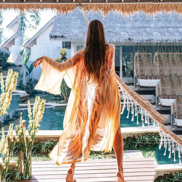 women's swimwear 2021 summer feather wing blouse bikini swimsuit ladies robe bathrobe oversized loose dress, White;black
women's swimwear 2021 summer feather wing blouse bikini swimsuit ladies robe bathrobe oversized loose dress, White;black