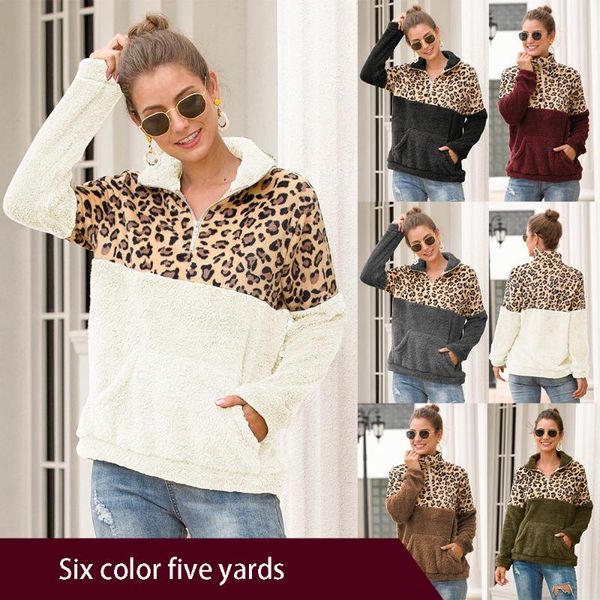 women's hoodies & sweatshirts women leopard sweatshirt autumn kangaroo pocket shaggy oversize loose fleece casual pullovers, Black
women's hoodies & sweatshirts women leopard sweatshirt autumn kangaroo pocket shaggy oversize loose fleece casual pullovers, Black