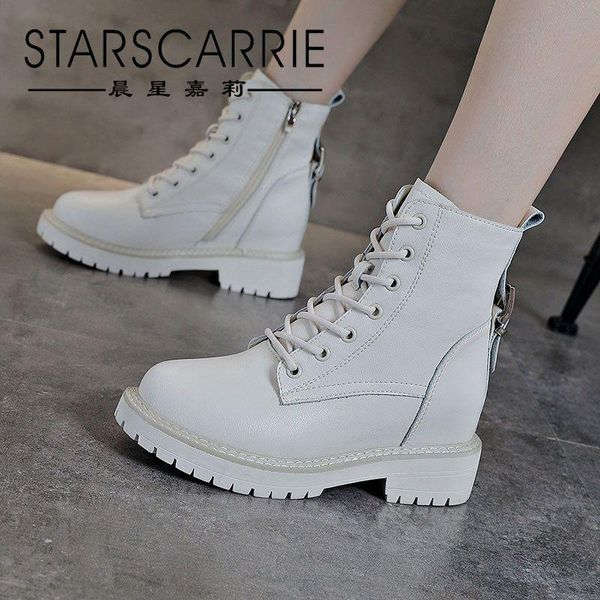 boots leather riding in autumn 2021 women's thick soles and thin short korean zipper lace up casual shoes, Black
boots leather riding in autumn 2021 women's thick soles and thin short korean zipper lace up casual shoes, Black