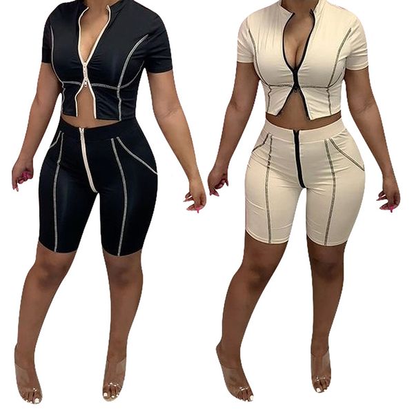 Women Tracksuits Ladies Shorts T Shirt Two Piece Suit Zipper Fitness Slim Running Body Sculpting Stand Up Collar Woman Short Sleeve, Mixed or choose colors
Women Tracksuits Ladies Shorts T Shirt Two Piece Suit Zipper Fitness Slim Running Body Sculpting Stand Up Collar Woman Short Sleeve, Mixed or choose colors