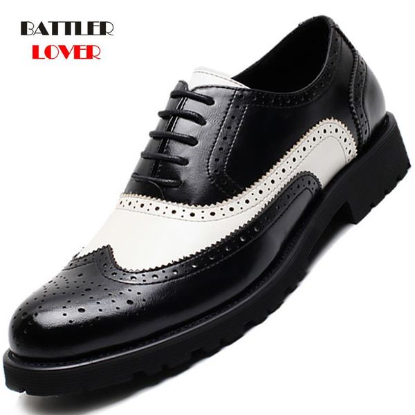 dress shoes mens formal leather oxford for men dressing wedding shoe men's brogues office lace up males zapatos de hombre, Black
dress shoes mens formal leather oxford for men dressing wedding shoe men's brogues office lace up males zapatos de hombre, Black