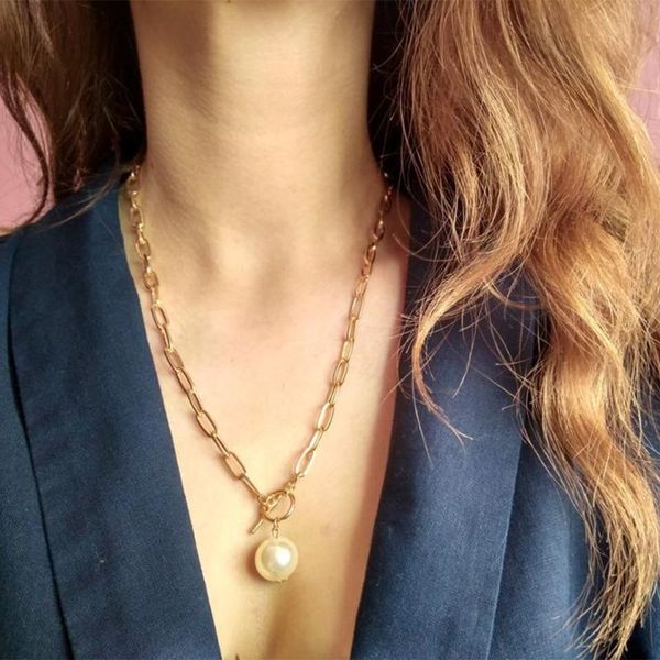 pendant necklaces gothic pearl choker necklace female retro gold thick chain ot buckle geometric fashion punk jewelry party gift, Silver
pendant necklaces gothic pearl choker necklace female retro gold thick chain ot buckle geometric fashion punk jewelry party gift, Silver